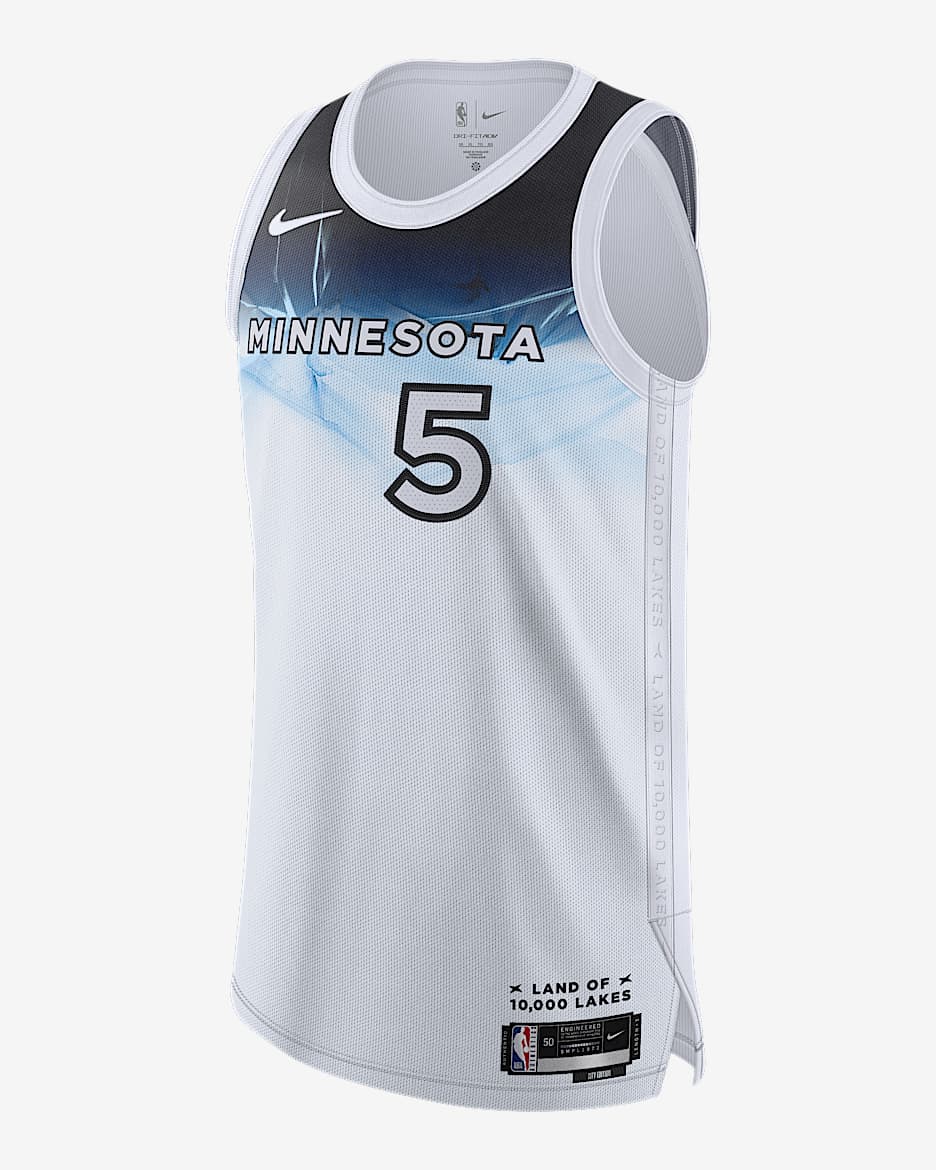 Anthony Edwards Minnesota Timberwolves 2024 25 City Edition Nike Men s Dri Fit ADV NBA Authentic Jersey in White Size 58 FQ4473 100